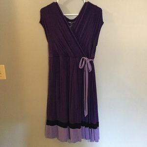 Purple maternity or nursing dress
